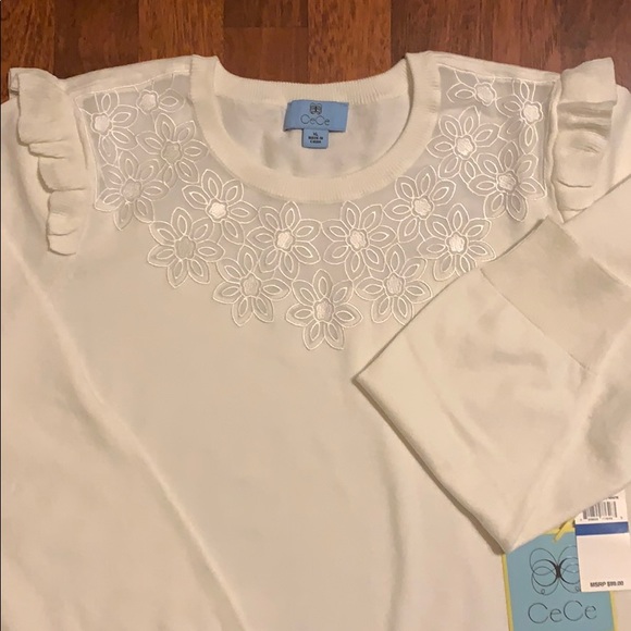 CeCe of Nordstrom Women’s Off White Sweater size XL - Picture 2 of 6